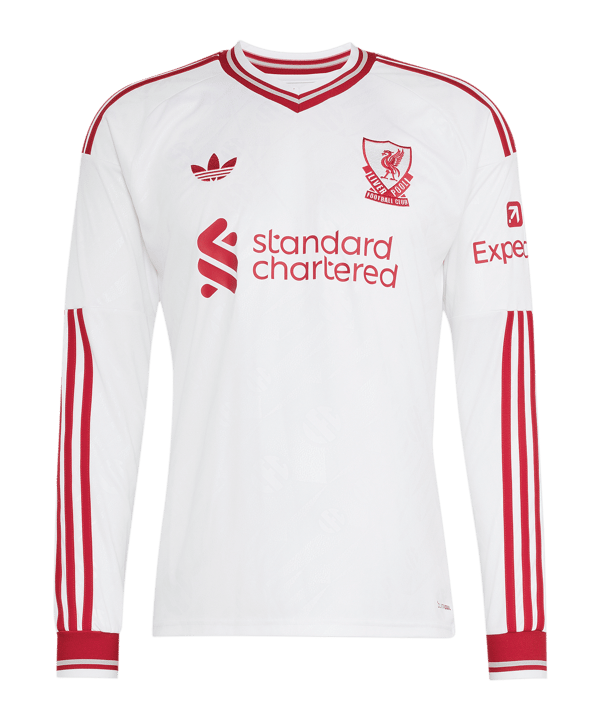 adidas FC Liverpool Trikot Langarm Away 2026/2027 Weiß