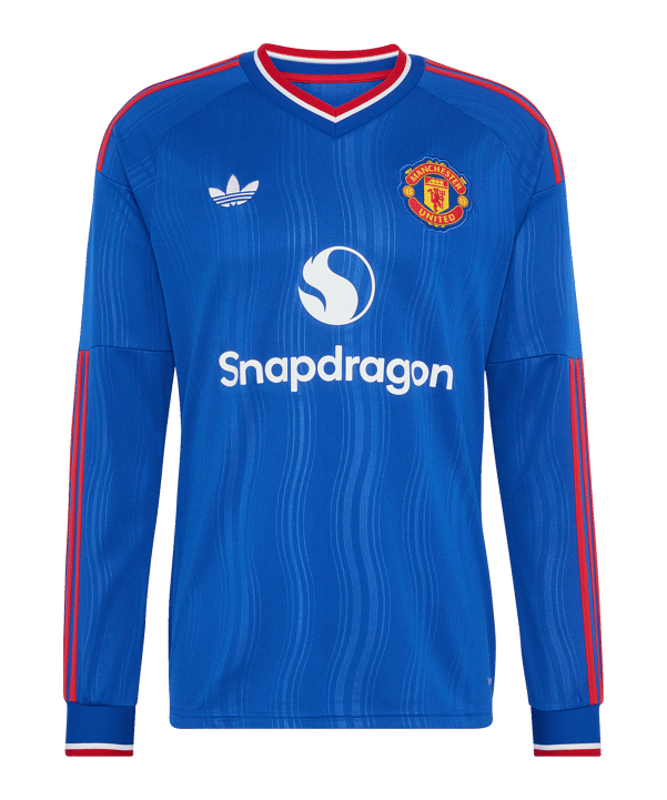 adidas Manchester United Trikot Langarm Away 2026/2027 Blau
