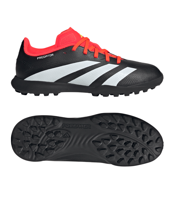 adidas Predator League TF Kids Solar Energy Schwarz Weiss Rot
