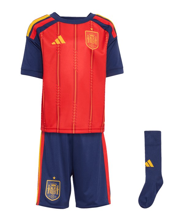adidas Spanien Trikot Set Home WM 2026 Kids Rot