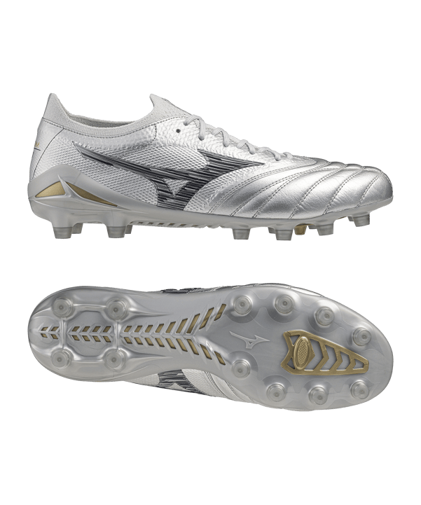 Mizuno Morelia Neo Beta Made in Japan FG Platinum Silver Silber F04