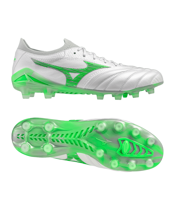 Mizuno Morelia Neo Beta Made in Japan FG Frontier Weiss Grün F37