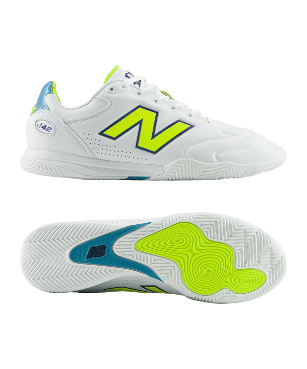 New Balance 442 Elite V3 IN Neon Tide Weiß