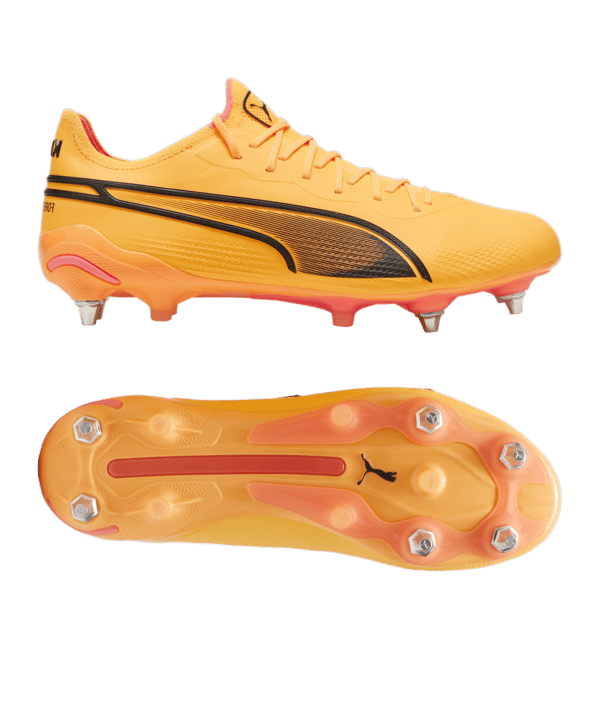 PUMA KING Ultimate MxSG The Forever Faster Orange Schwarz F04