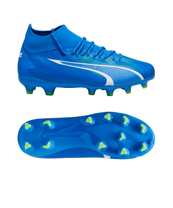 PUMA ULTRA Pro FG/AG Jr Gear Up Kids Blau Weiss F03