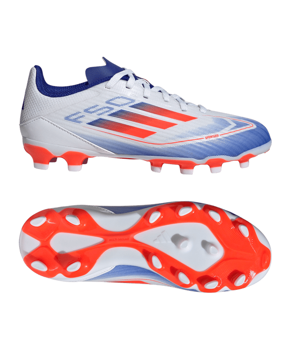 adidas F50 League MG Advancement Kids Weiss Rot