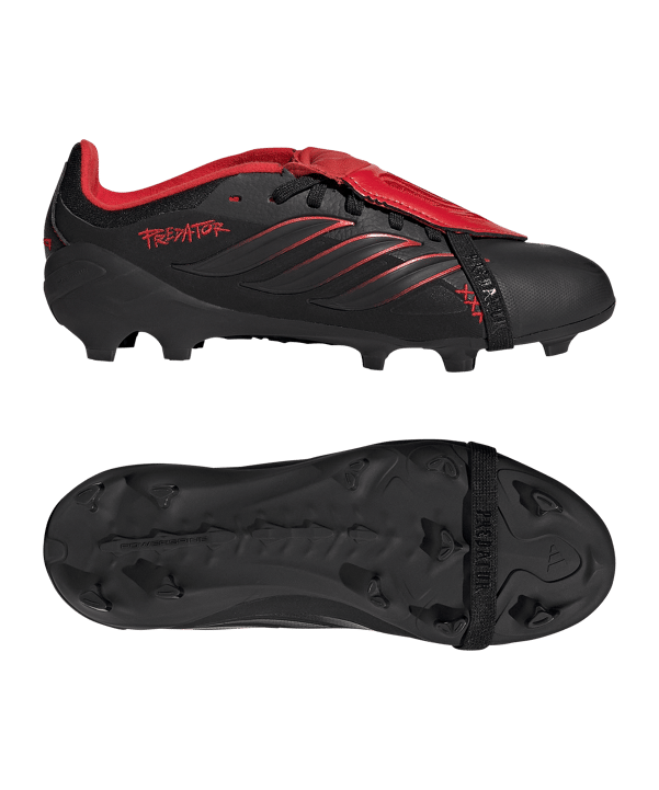 adidas Predator Elite FT FG Leather Tech Kids Schwarz