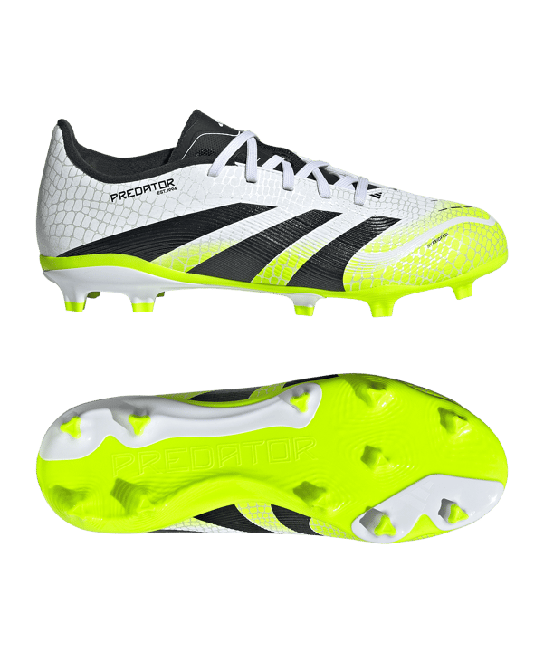 adidas Predator League FG/MG Radiant Blaze Kids Weiß