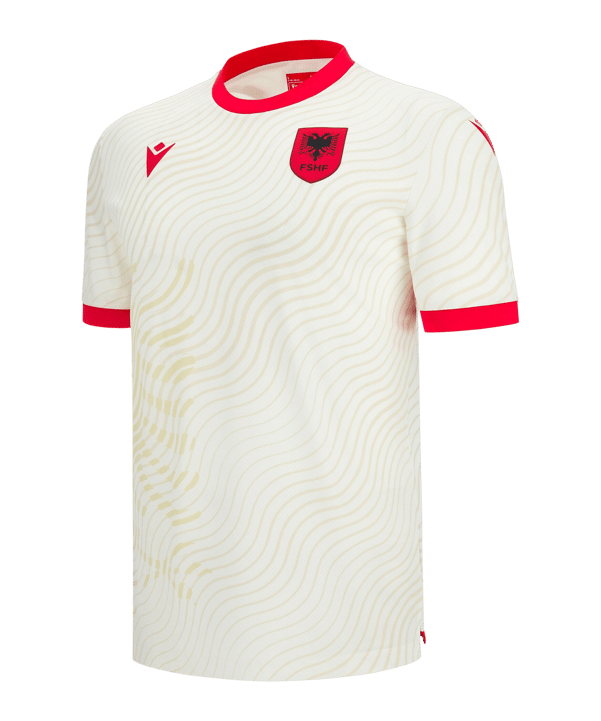 Macron FSHF Albanien Authentic Trikot Away WM 2026 Weiß