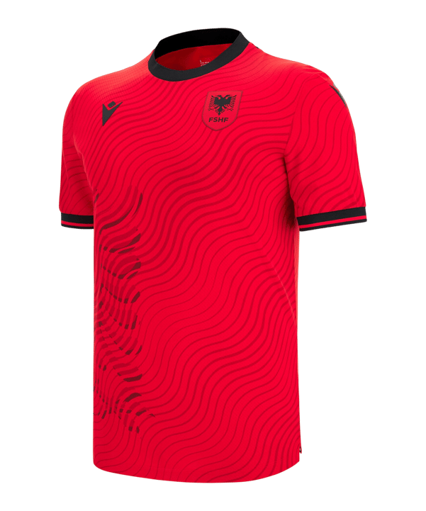 Macron FSHF Albanien Authentic Trikot Home WM 2026 Rot
