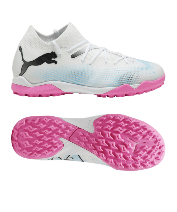 PUMA FUTURE 7 Match TT Mid Phenomenal Jr Kids Weiss Schwarz Pink F01