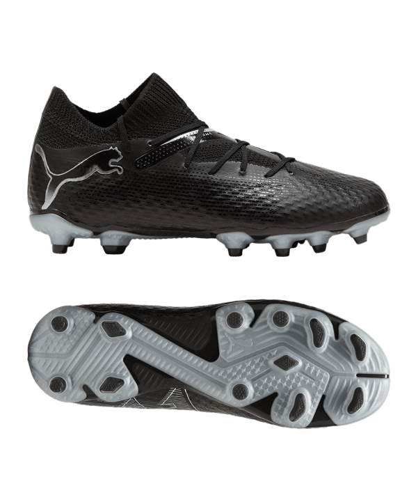 PUMA FUTURE 7 Pro FG/AG Eclipse Jr Kids Schwarz Silber F02