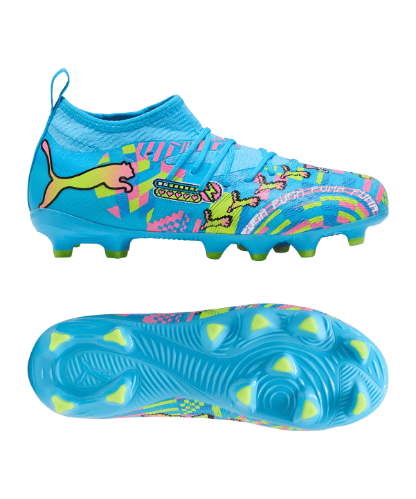 PUMA FUTURE 9 Match FG/AG Level Up Kids Blau F01
