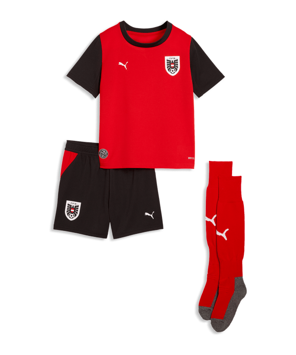 PUMA ÖFB Österreich Minikit Trikot Set WM 2026 Kids Rot F01