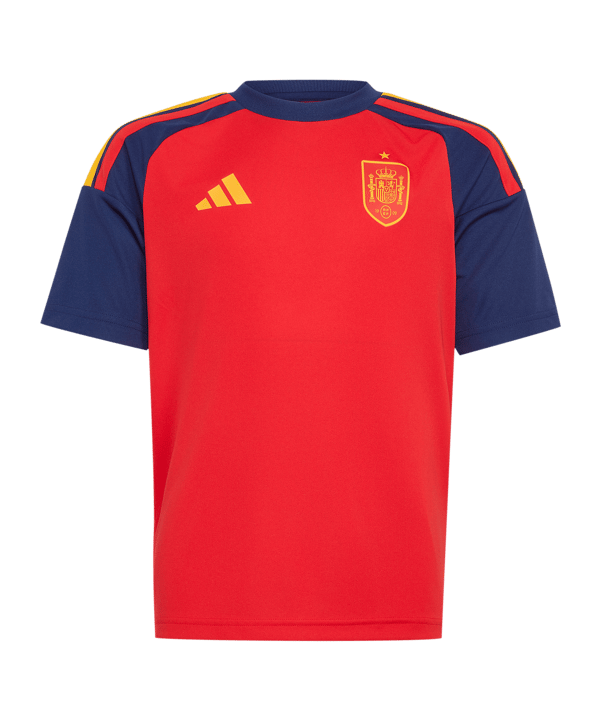 adidas FEF Spanien Fan Trikot Home WM 2026 Kids Rot
