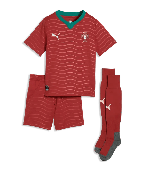 PUMA Portugal Minikit Trikot Set Home WM 2026 Kids Rot F01